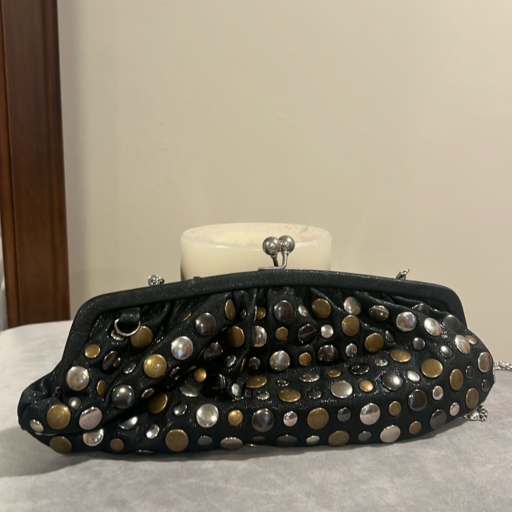 Small handy purse with metal studs